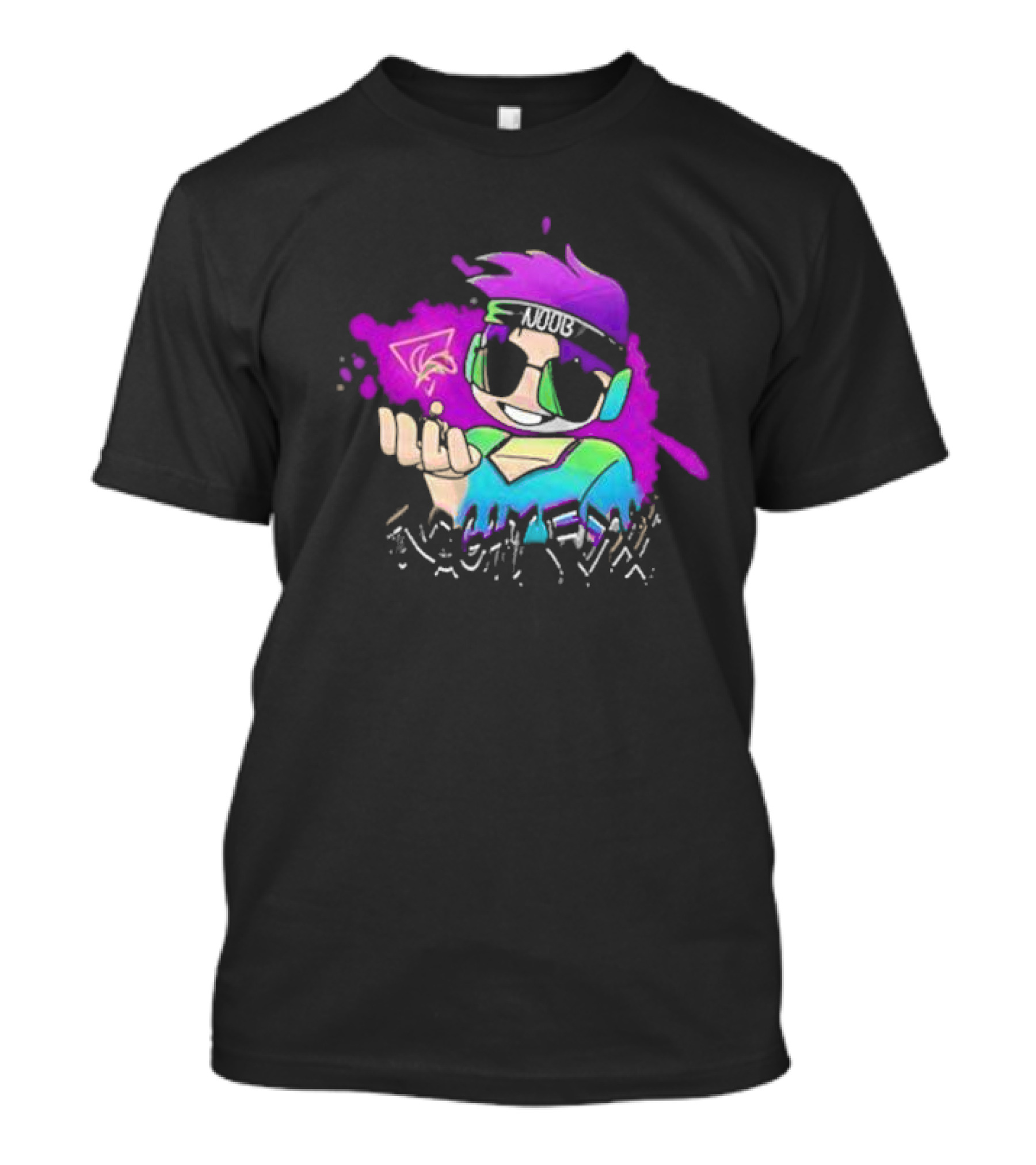 Nightfoxx Noob Headband Spray Paint T-Shirt