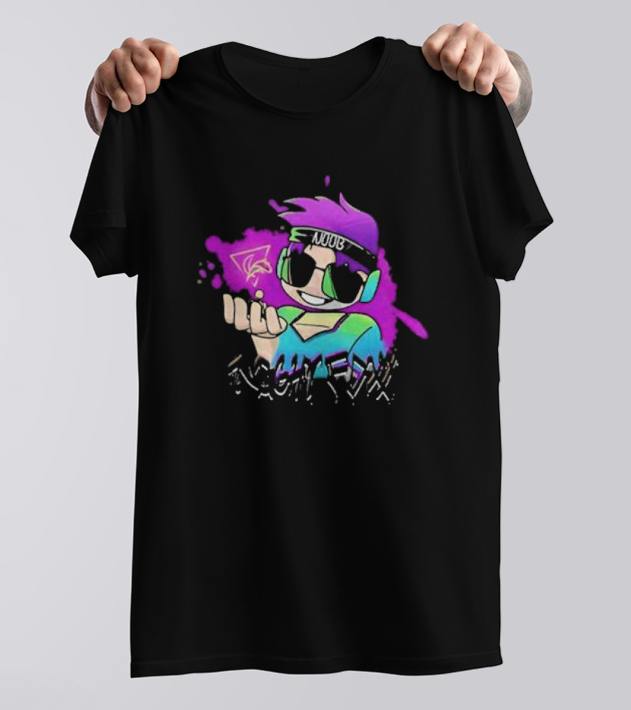 Nightfoxx Noob Headband Spray Paint T-Shirt