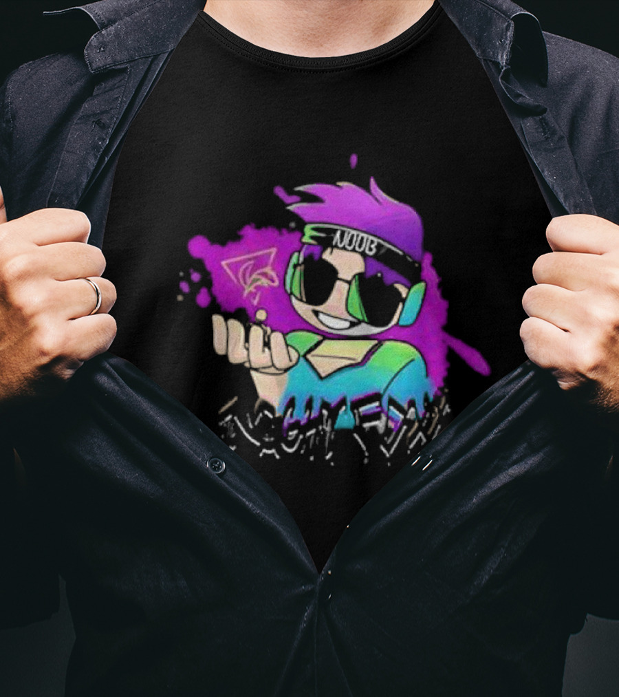 Nightfoxx Noob Headband Spray Paint T-Shirt