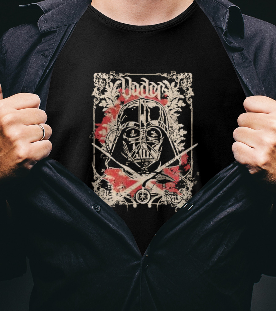 Vader Star Wars Decor Slim Fit Medieval Floral T-Shirt