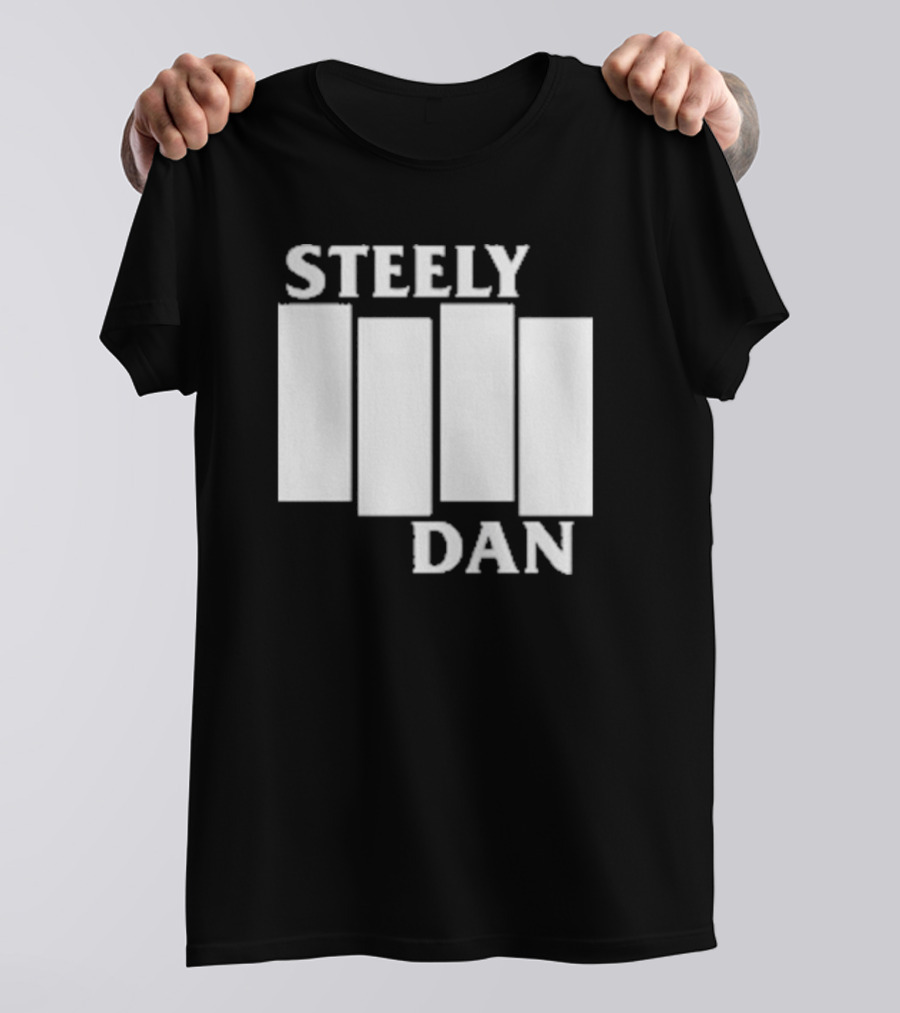 Steely Dan Black Flag Logo Style Blocks T-Shirt