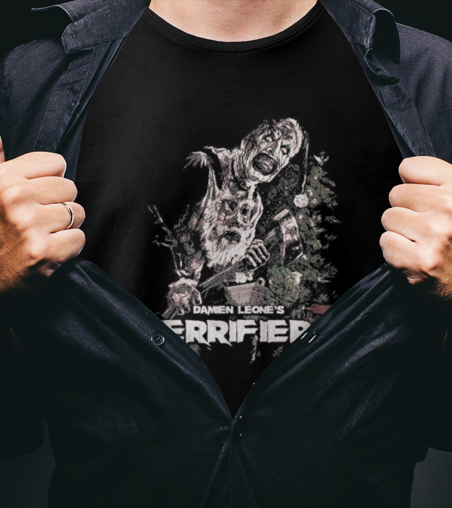 Damien Leone's Terrifier 3 Santa's Here Horror Christmas T-Shirt
