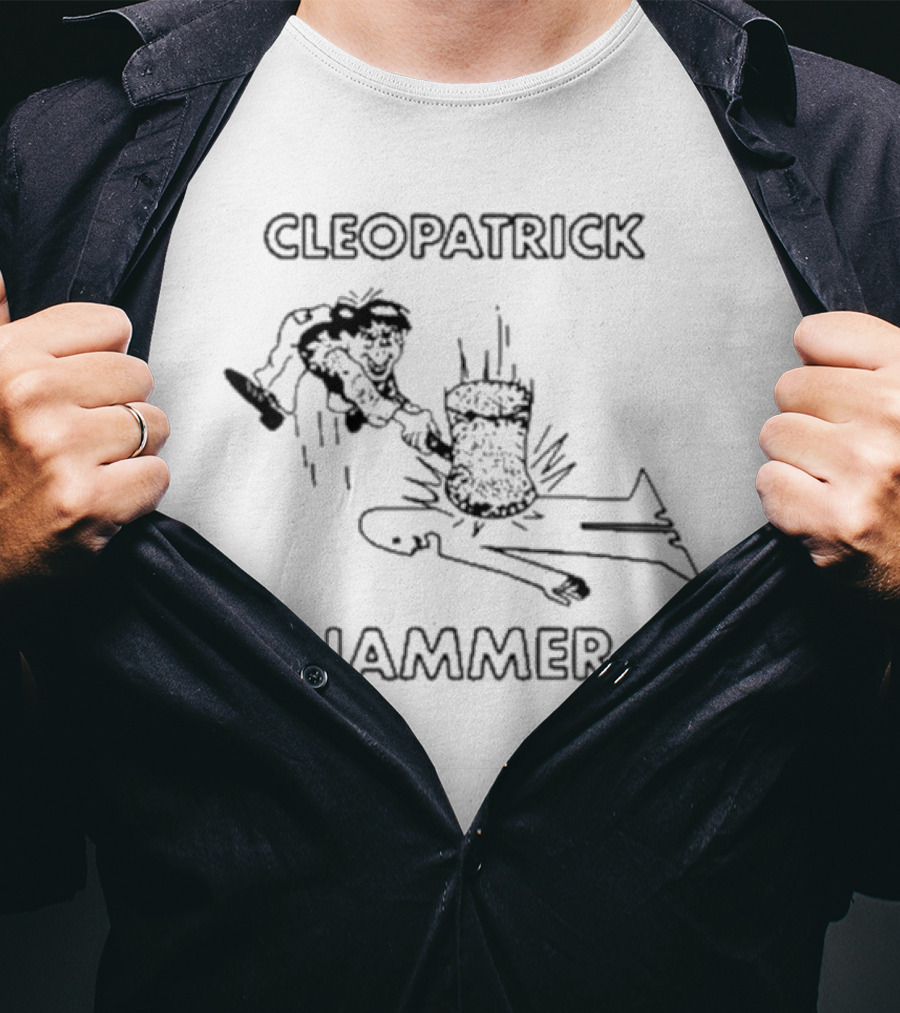 CLEOPATRICK HAMMER Silhouette Comic Style Cartoon T-Shirt