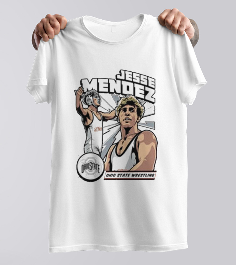 Jesse Mendez Ohio State Wrestling Buckeyes Icon NIL T-Shirt
