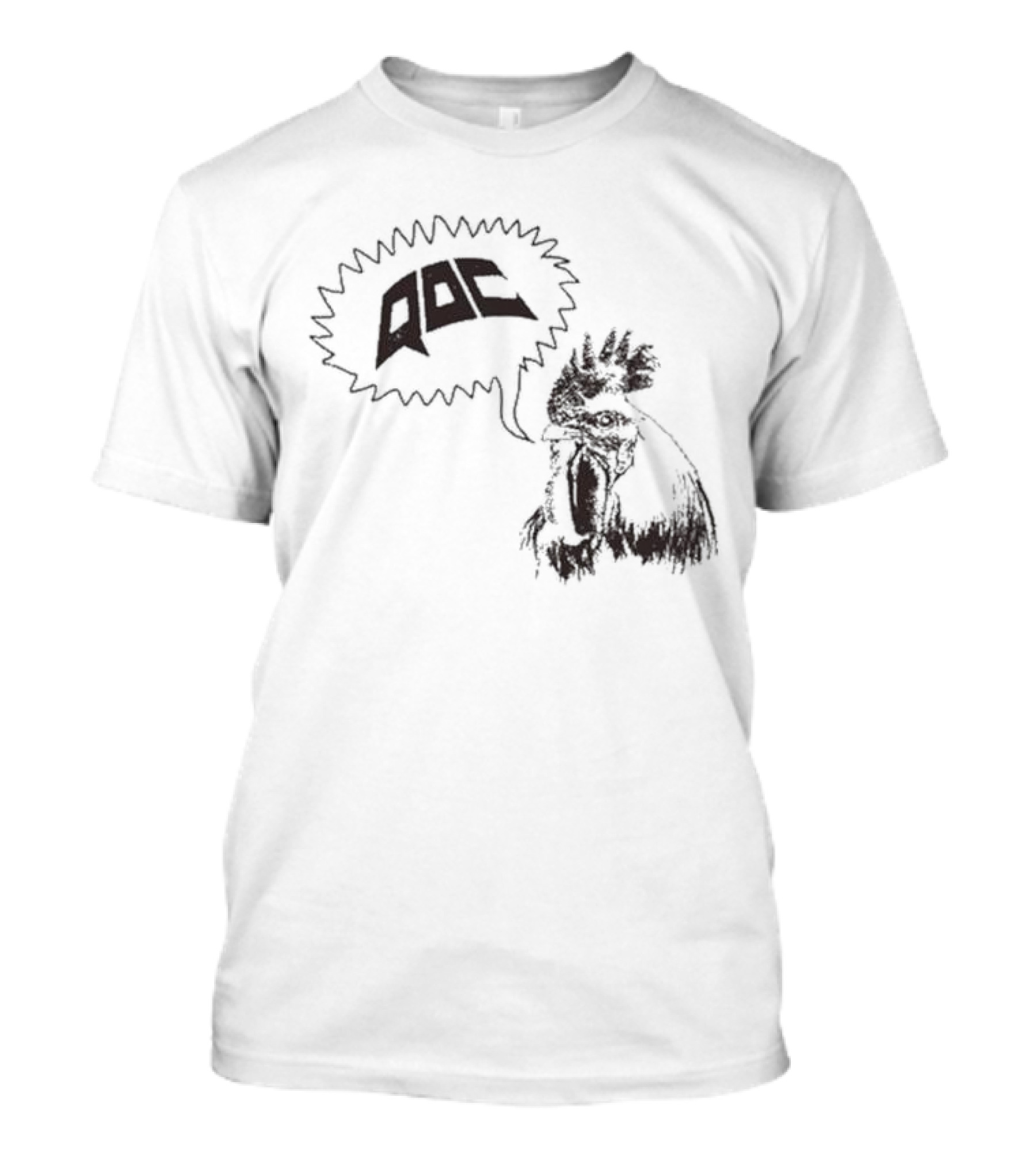 QOC Rooster Quarters Of Change Speech Bubble T-Shirt