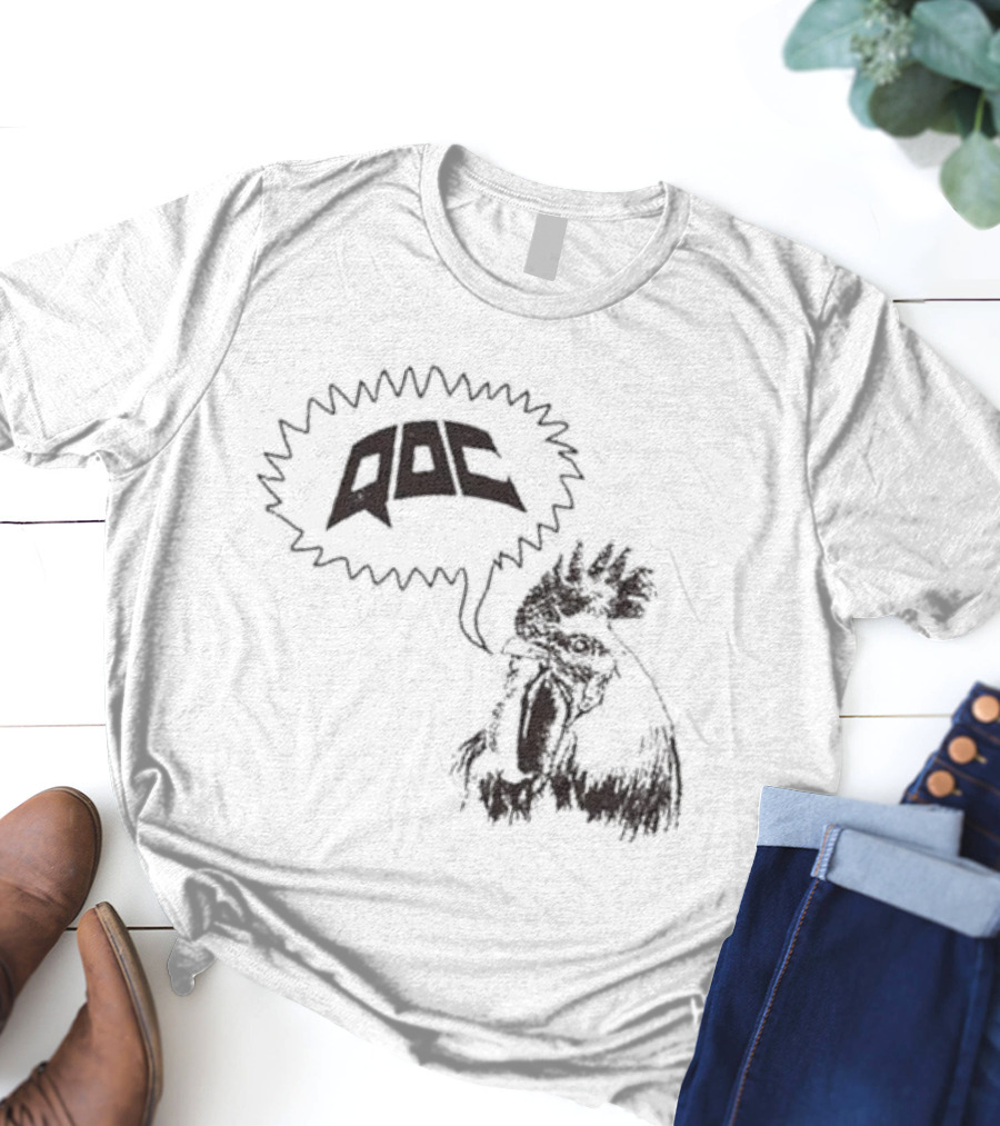 QOC Rooster Quarters Of Change Speech Bubble T-Shirt