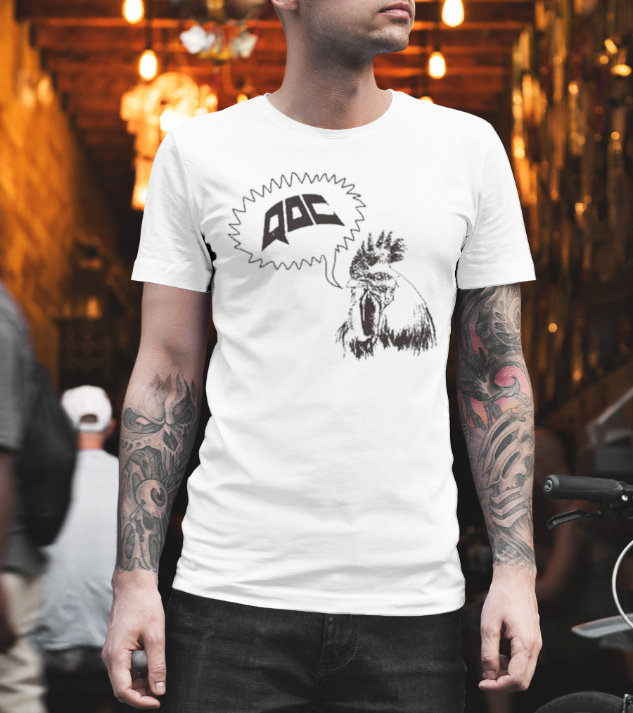 QOC Rooster Quarters Of Change Speech Bubble T-Shirt