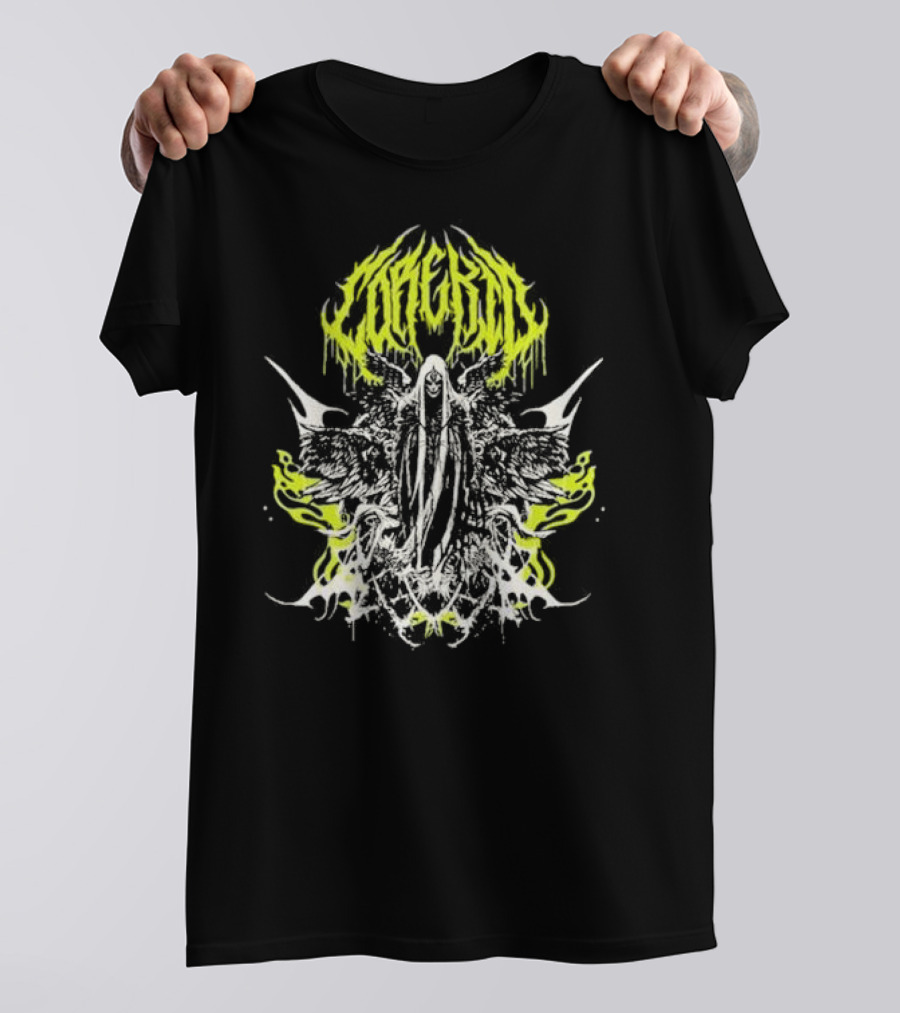 Corekid Dark Angel Grim Reaper Gothic Wings Neon T-Shirt