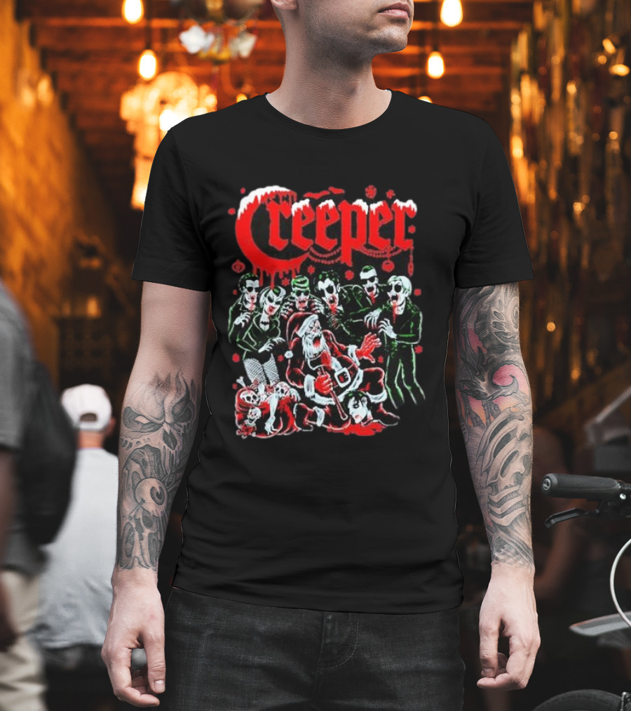 Creeper Sol Rac Santa Christmas Party T-Shirt