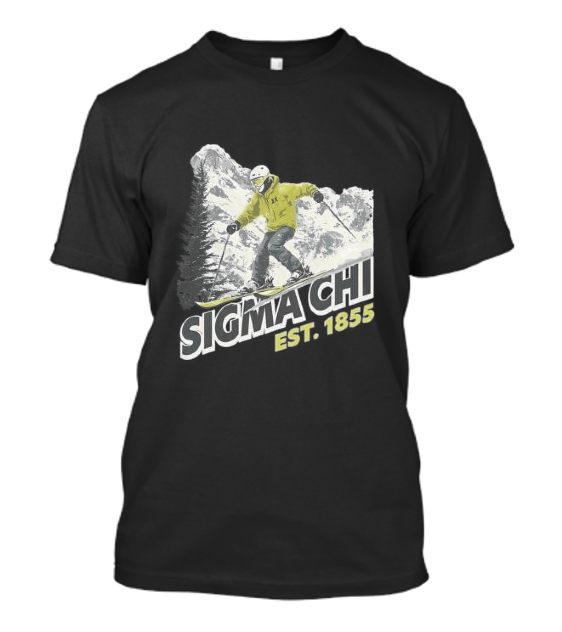 Sigma Chi Ski Club Est 1855 Snowy Mountain Adventure T-Shirt