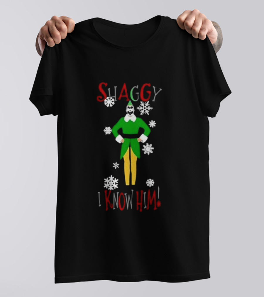 Shaggy Elf I Know Him Snowflakes T-Shirt