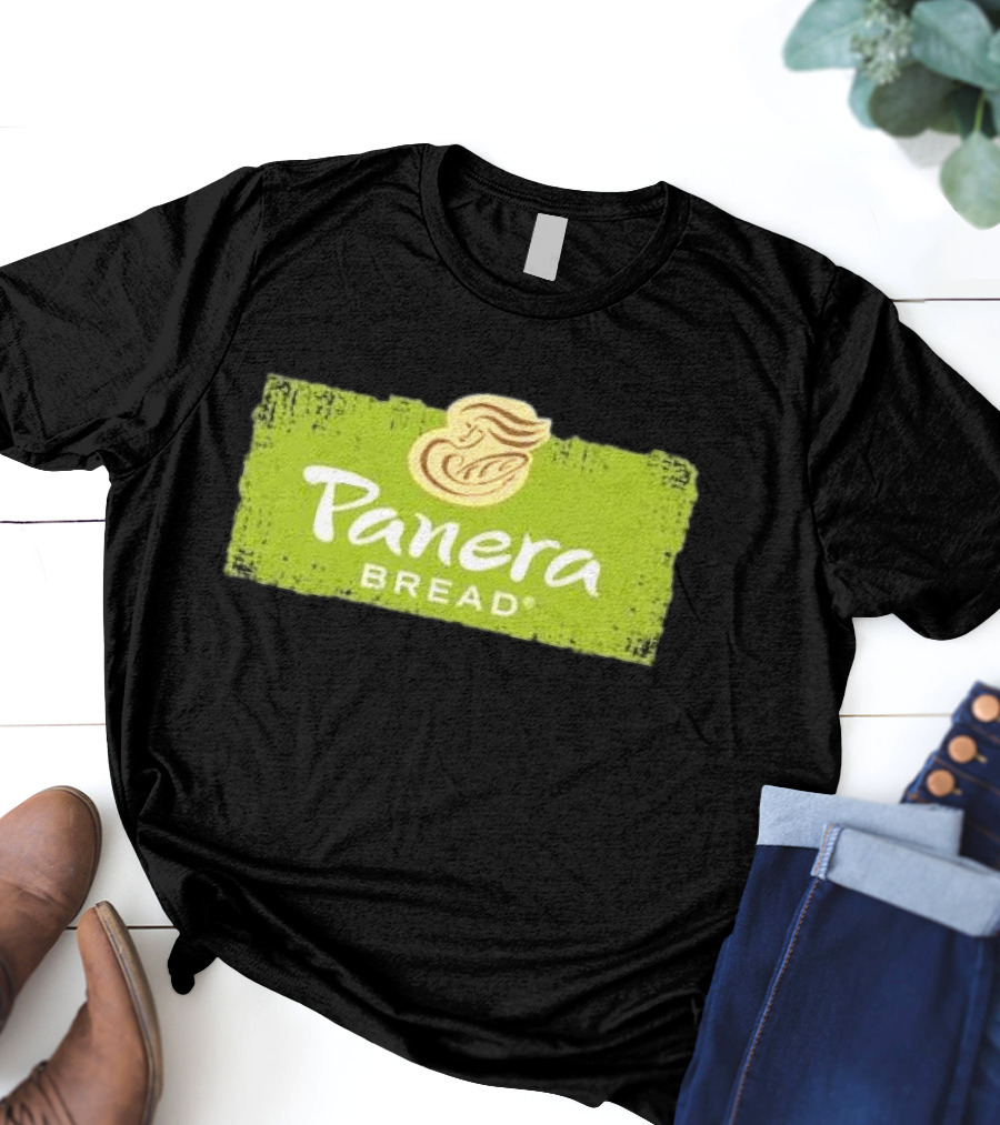 Panera Bread Restaurant Green Logo With Iconic Woman T-Shirt