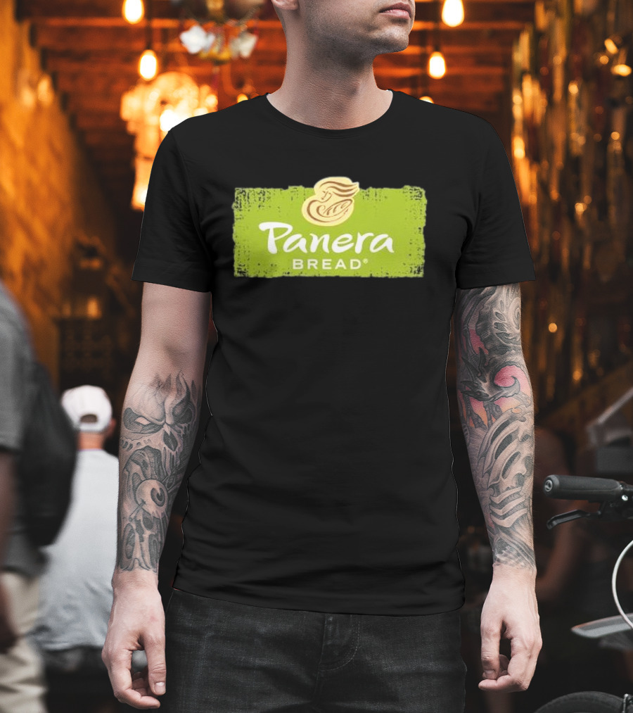 Panera Bread Restaurant Green Logo With Iconic Woman T-Shirt
