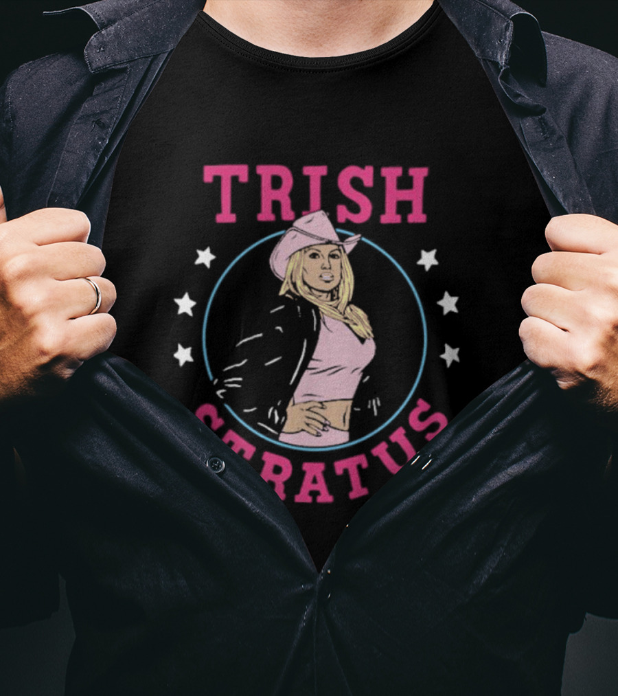 Trish Stratus WWE Cowgirl Icon With Stars And Jacket T-Shirt