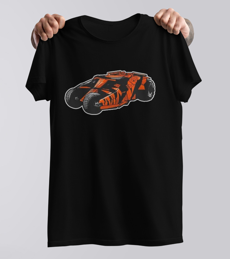 Cincy Ss Joemobile Orange And Black Vehicle With Bold Tires T-Shirt