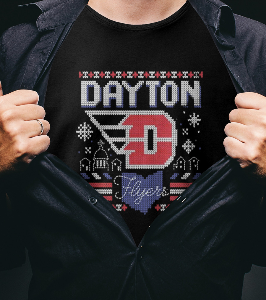 Dayton Flyers Swishmas Ugly Christmas T-Shirt
