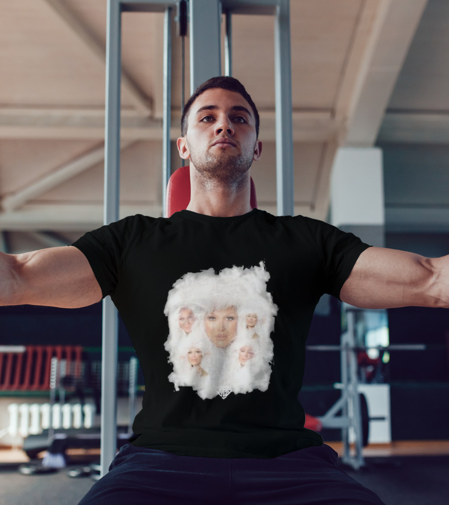 Drag Queen Crystal Envy Photo Collage Feathery Portrait Compilation T-Shirt