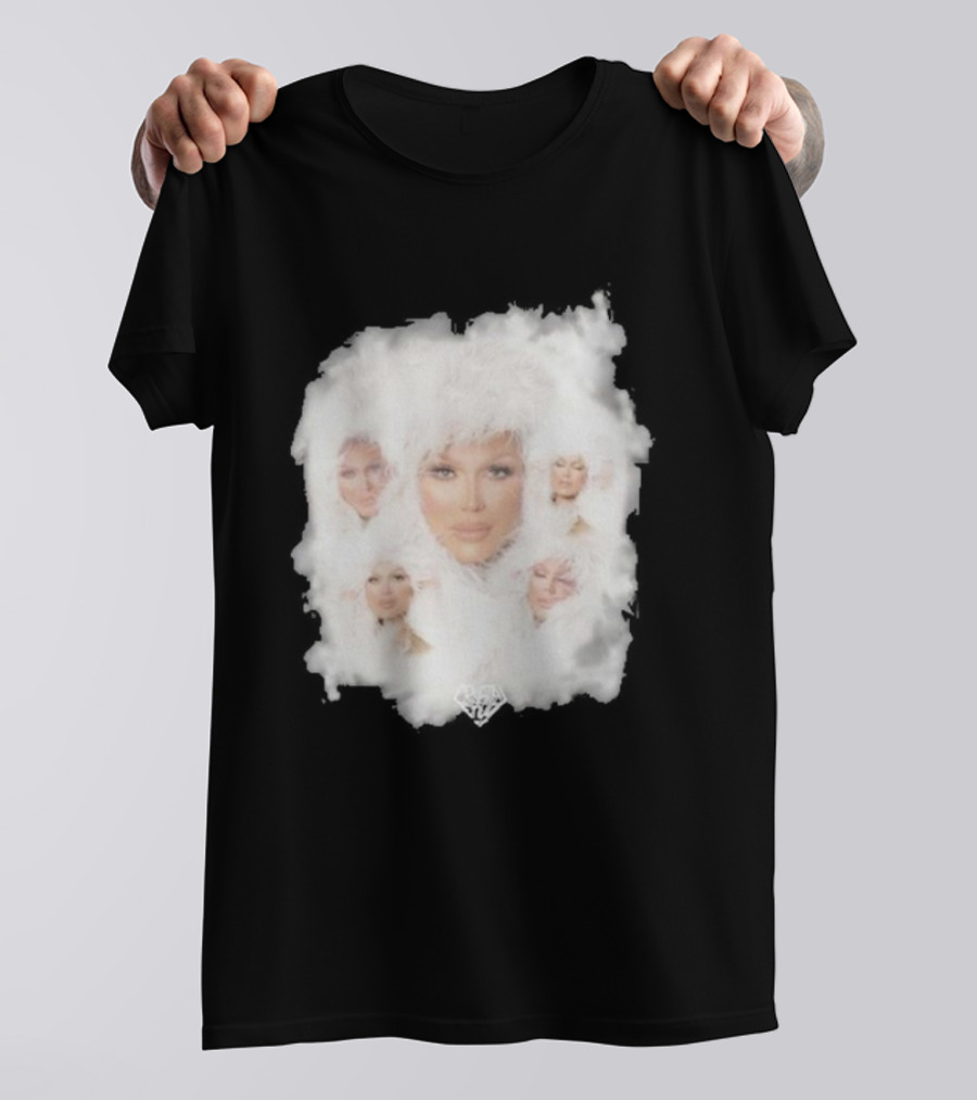 Drag Queen Crystal Envy Photo Collage Feathery Portrait Compilation T-Shirt