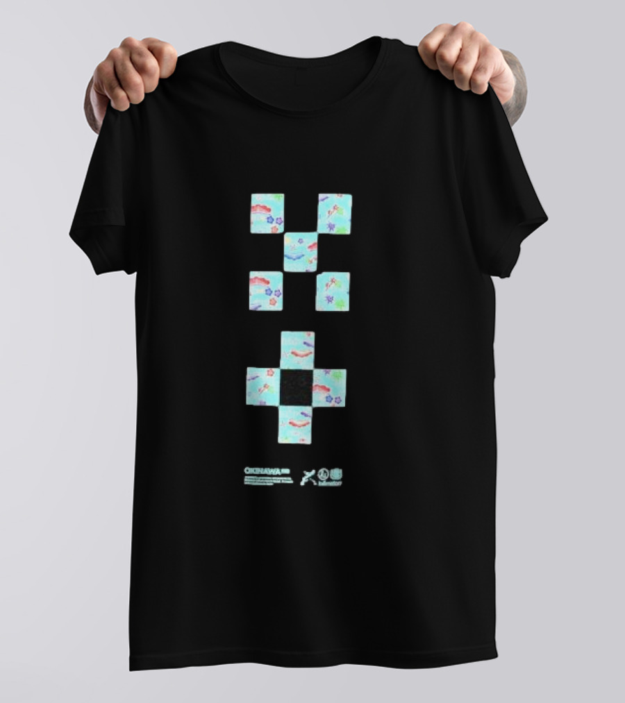 Minsa Okinawa Patterns Koi Fish Sakura Symbols Karate T-Shirt