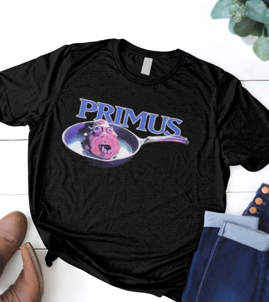 Primus Fizzle Fry Album Art Purple Character In Pan T-Shirt