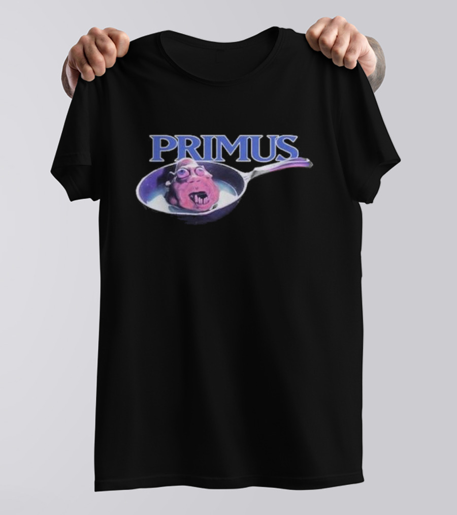 Primus Fizzle Fry Album Art Purple Character In Pan T-Shirt
