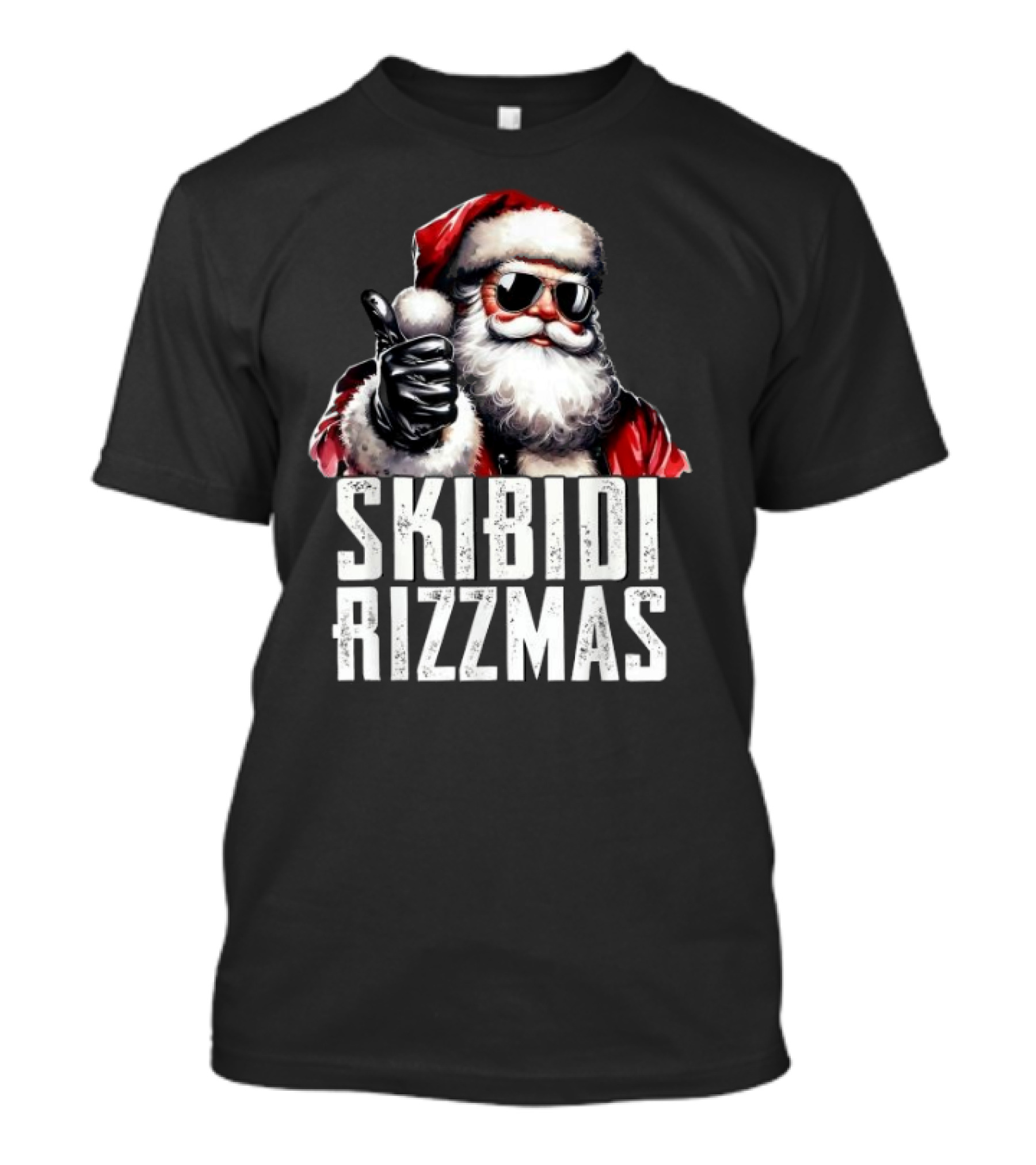 Skibidi Rizzmas Santa Claus Charisma Cool Christmas Rizz Kid T-Shirt