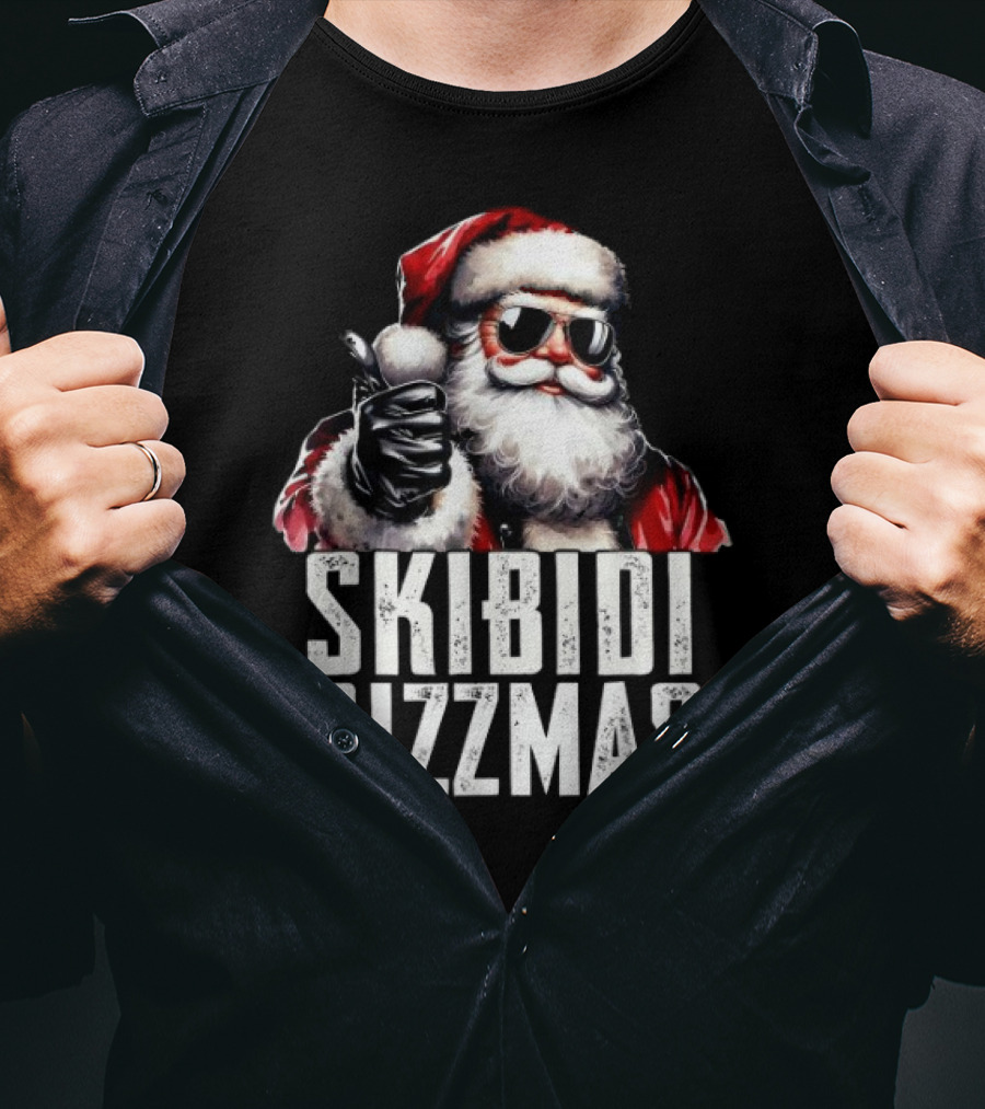 Skibidi Rizzmas Santa Claus Charisma Cool Christmas Rizz Kid T-Shirt