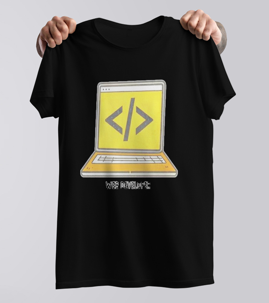 Web Developer Laptop Code Symbol Professional Occupation T-Shirt
