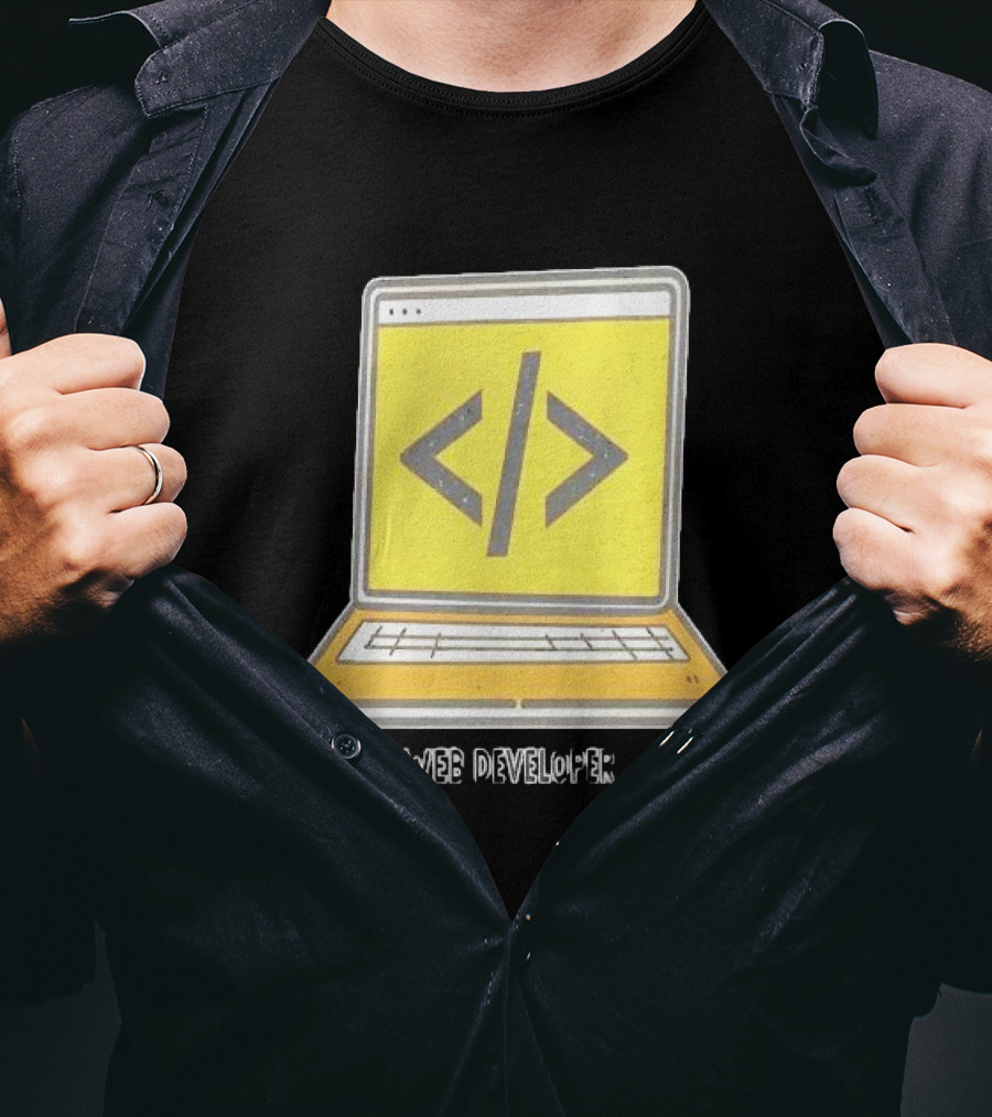 Web Developer Laptop Code Symbol Professional Occupation T-Shirt