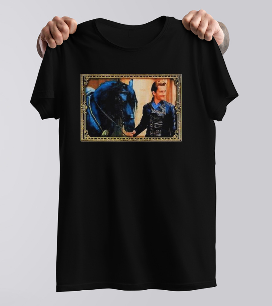 Wicked Fiyero Frame With Dark Horse And Male Figure In Ornate Border T-Shirt
