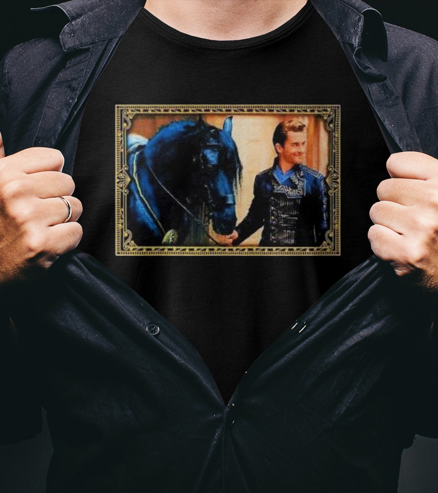 Wicked Fiyero Frame With Dark Horse And Male Figure In Ornate Border T-Shirt
