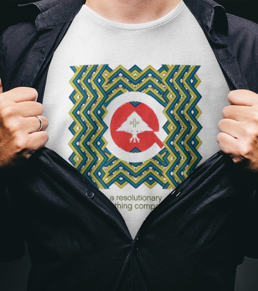 Tribesmen Cycle A Resolutionary Clothing Company Bold Geometric Pattern With Red White T-Shirt