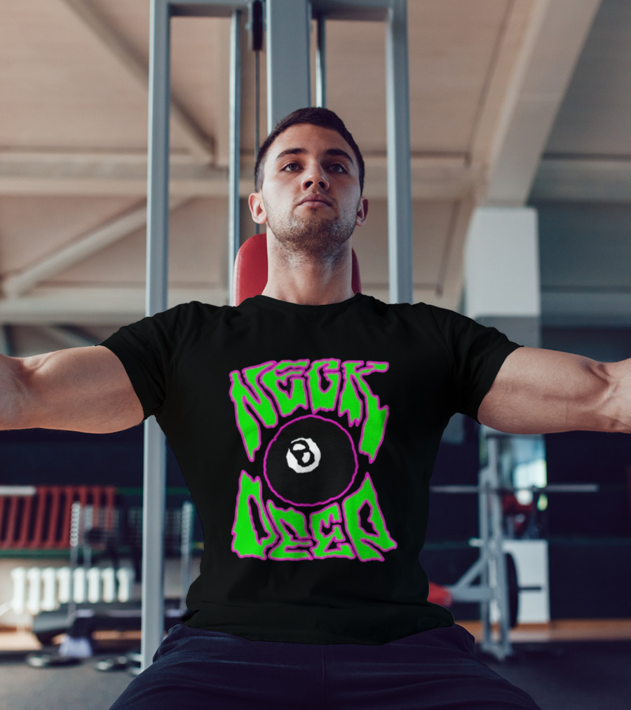 Neck Deep 8 Ball Neon Green Purple Pop Punk T-Shirt