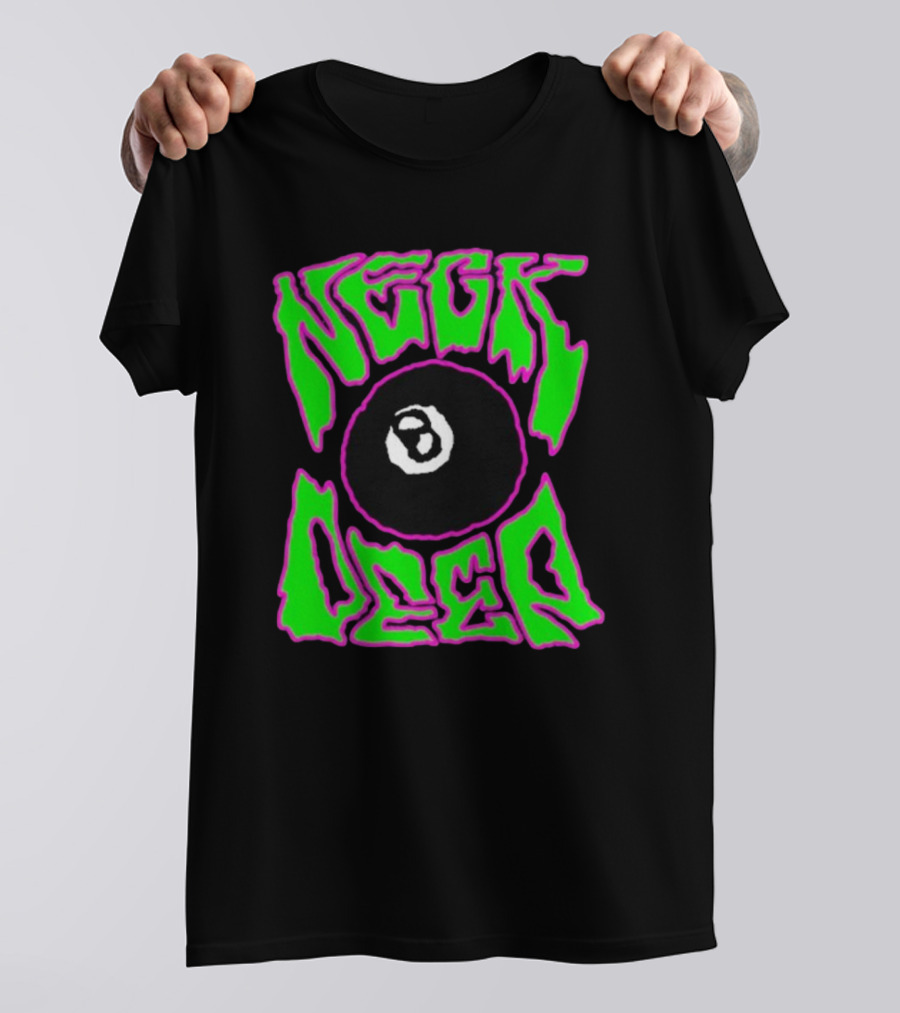 Neck Deep 8 Ball Neon Green Purple Pop Punk T-Shirt