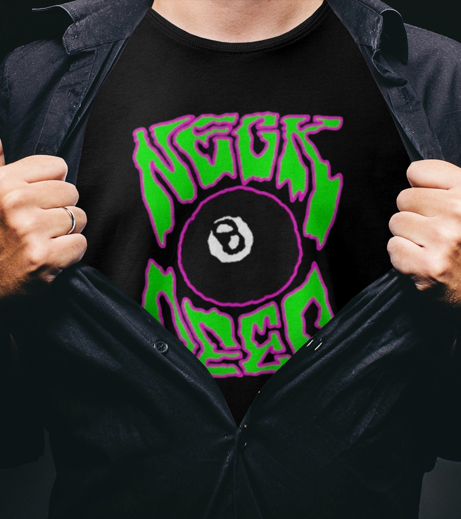 Neck Deep 8 Ball Neon Green Purple Pop Punk T-Shirt