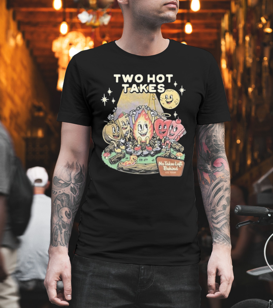 Two Hot Takes Campfire Characters No Takes Left Behind U.S. Tour T-Shirt