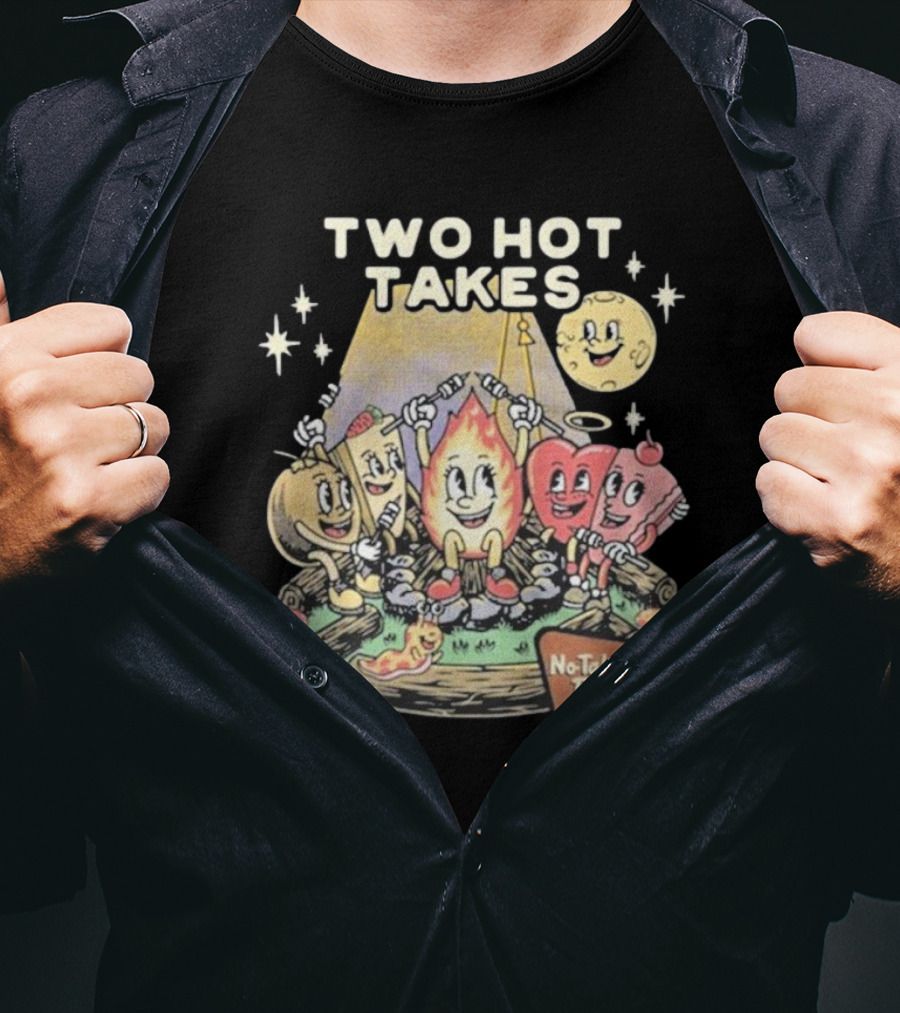 Two Hot Takes Campfire Characters No Takes Left Behind U.S. Tour T-Shirt