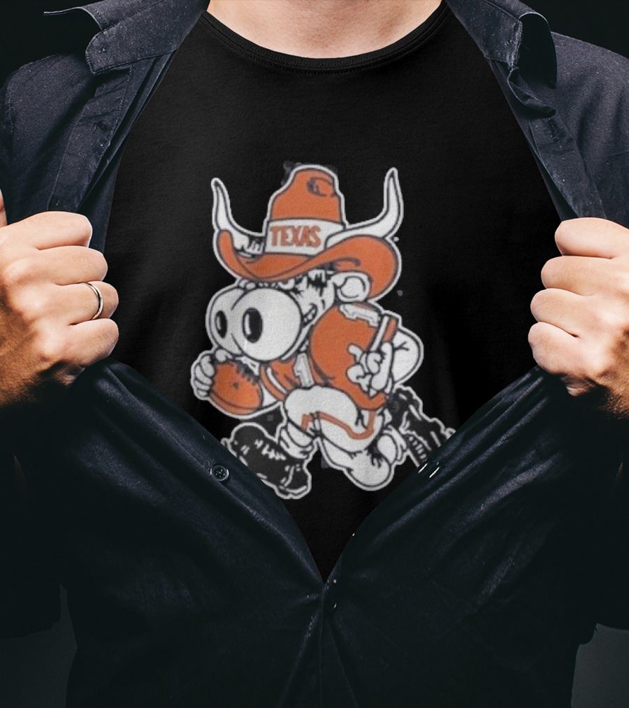 Texas Longhorns Bevo Mascot Football Cowboy T-Shirt