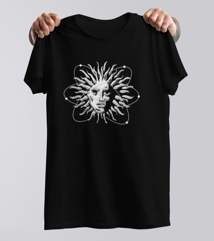 V Atom Sun Face T-Shirt