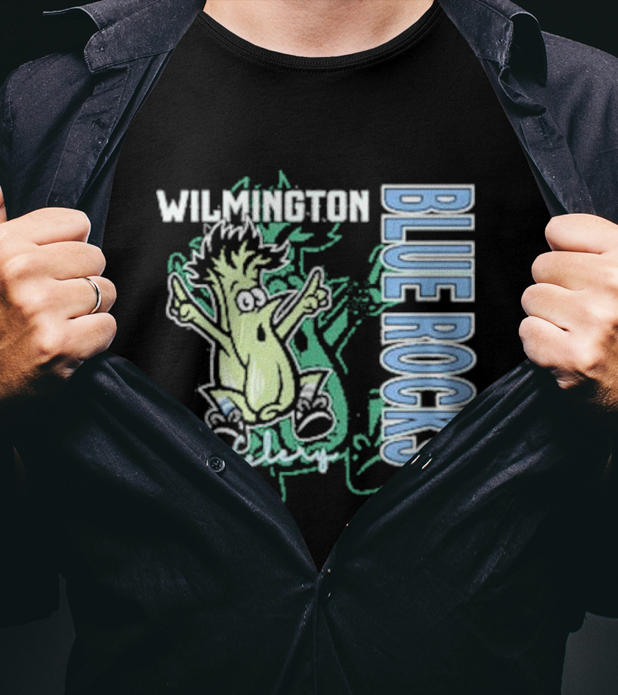 Wilmington Blue Rocks Mr. Celery Character T-Shirt