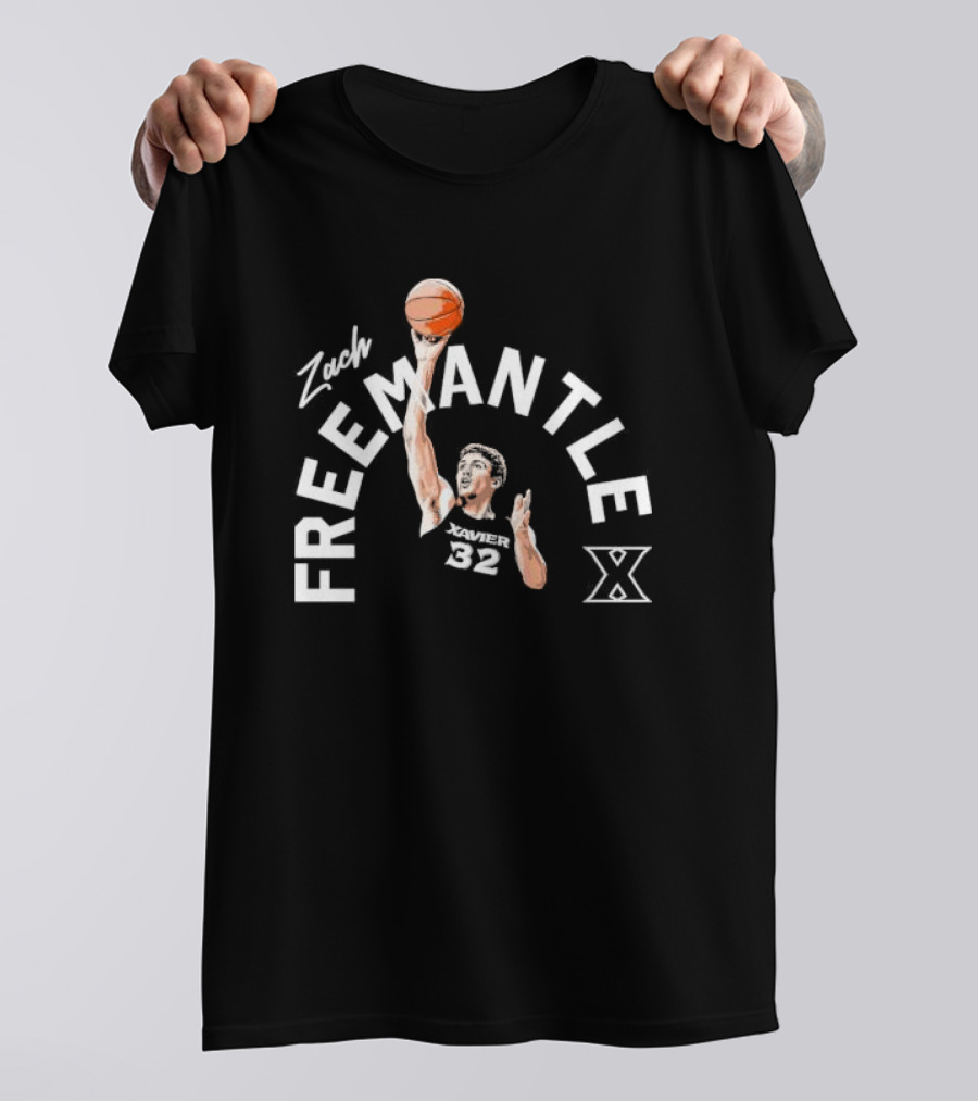 Zach Freemantle Xavier 32 Basketball Xavier Musketeers T-Shirt