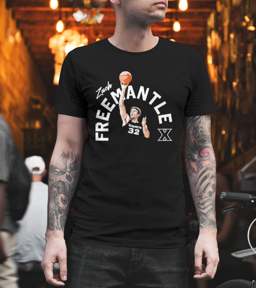 Zach Freemantle Xavier 32 Basketball Xavier Musketeers T-Shirt