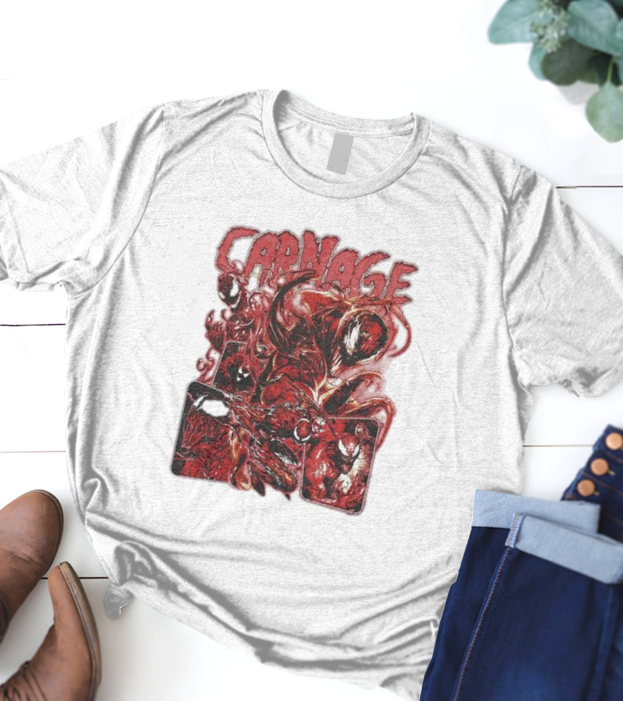 Carnage Supervillain Comic Panel T-Shirt