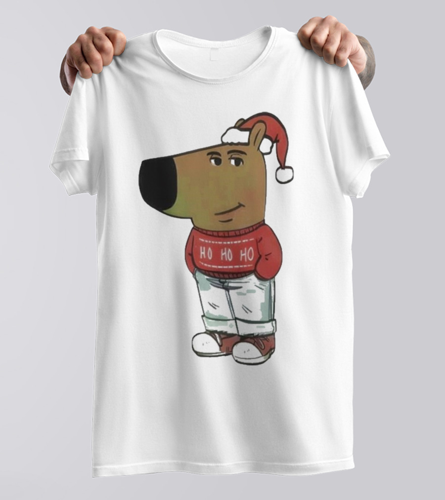 Ho Ho Ho Chill Guy Dog Christmas T-Shirt