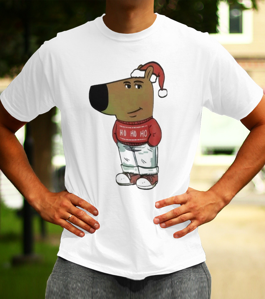 Ho Ho Ho Chill Guy Dog Christmas T-Shirt