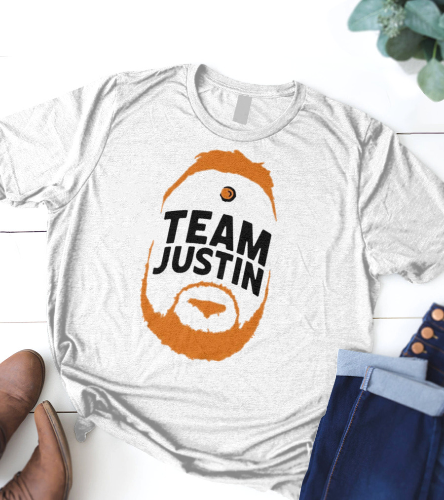 Team Justin Beard Bracket Logo Face T-Shirt