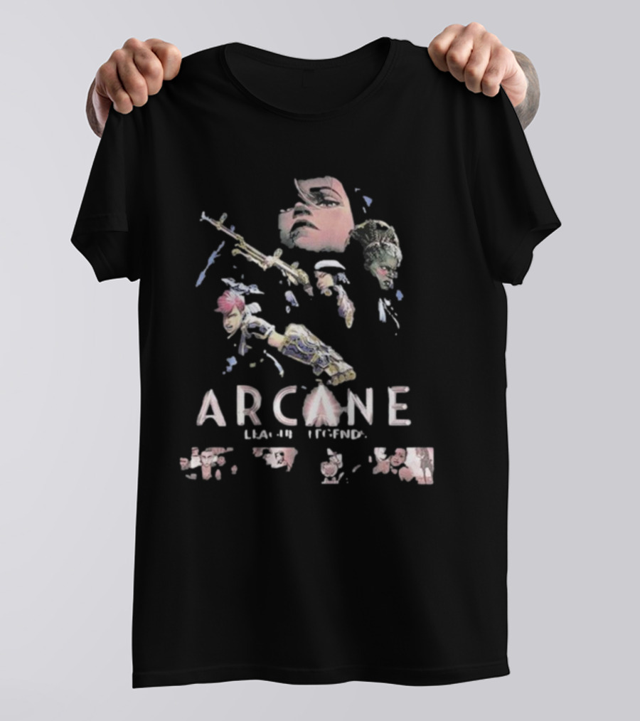 Arcane League Of Legends Jinx Vi And Caitlyn T-Shirt