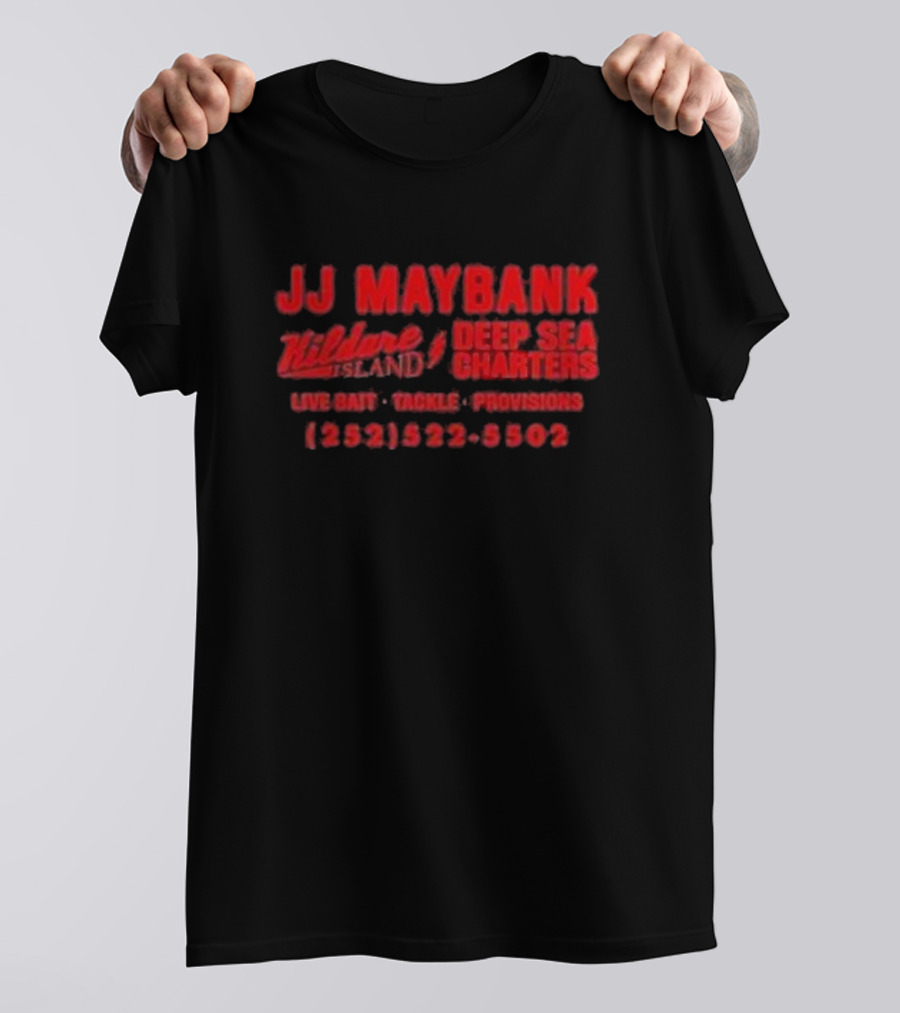 JJ Maybank Kildare Island Deep Sea Charters Live Bait Tackle Provisions Christmas T-Shirt