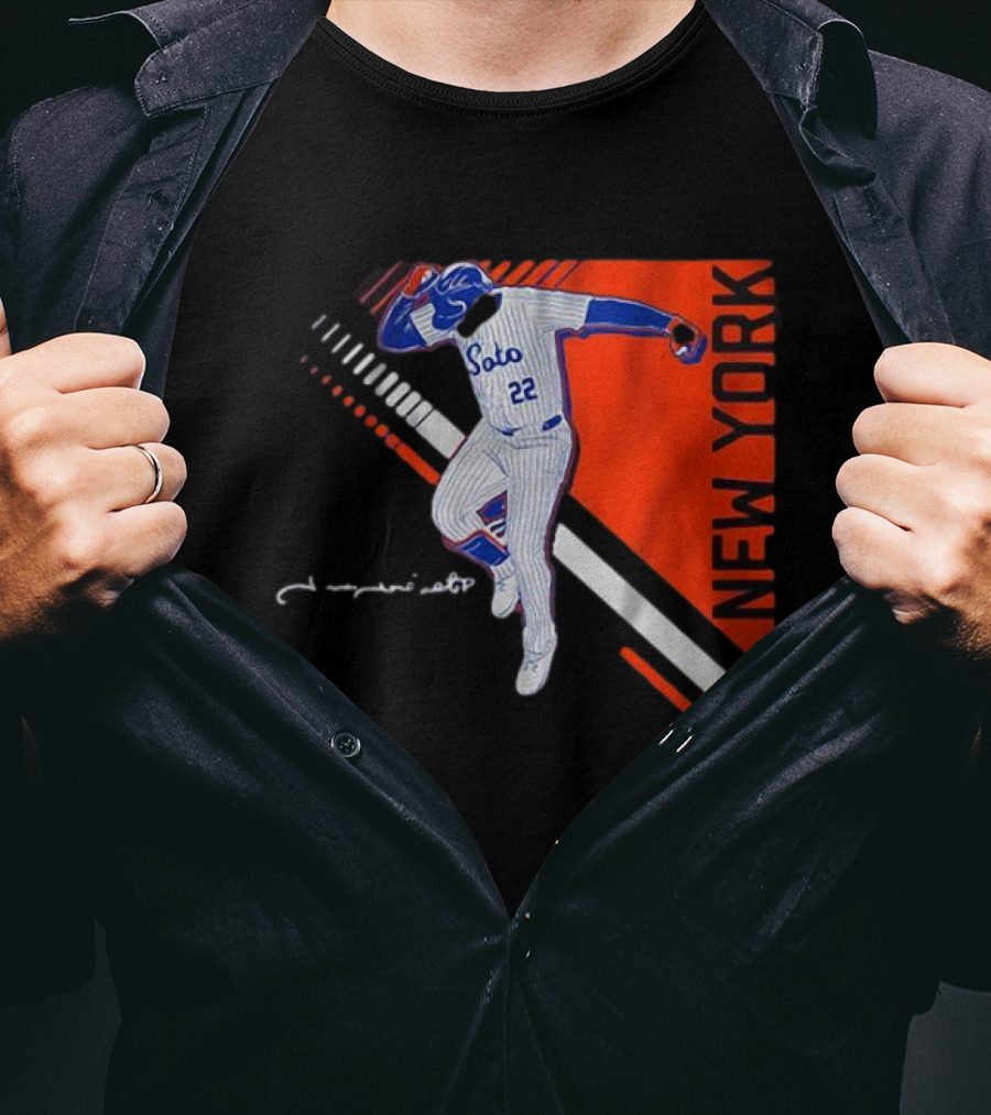 Juan Soto New York Pose 2.0 Pinstripes 22 T-Shirt