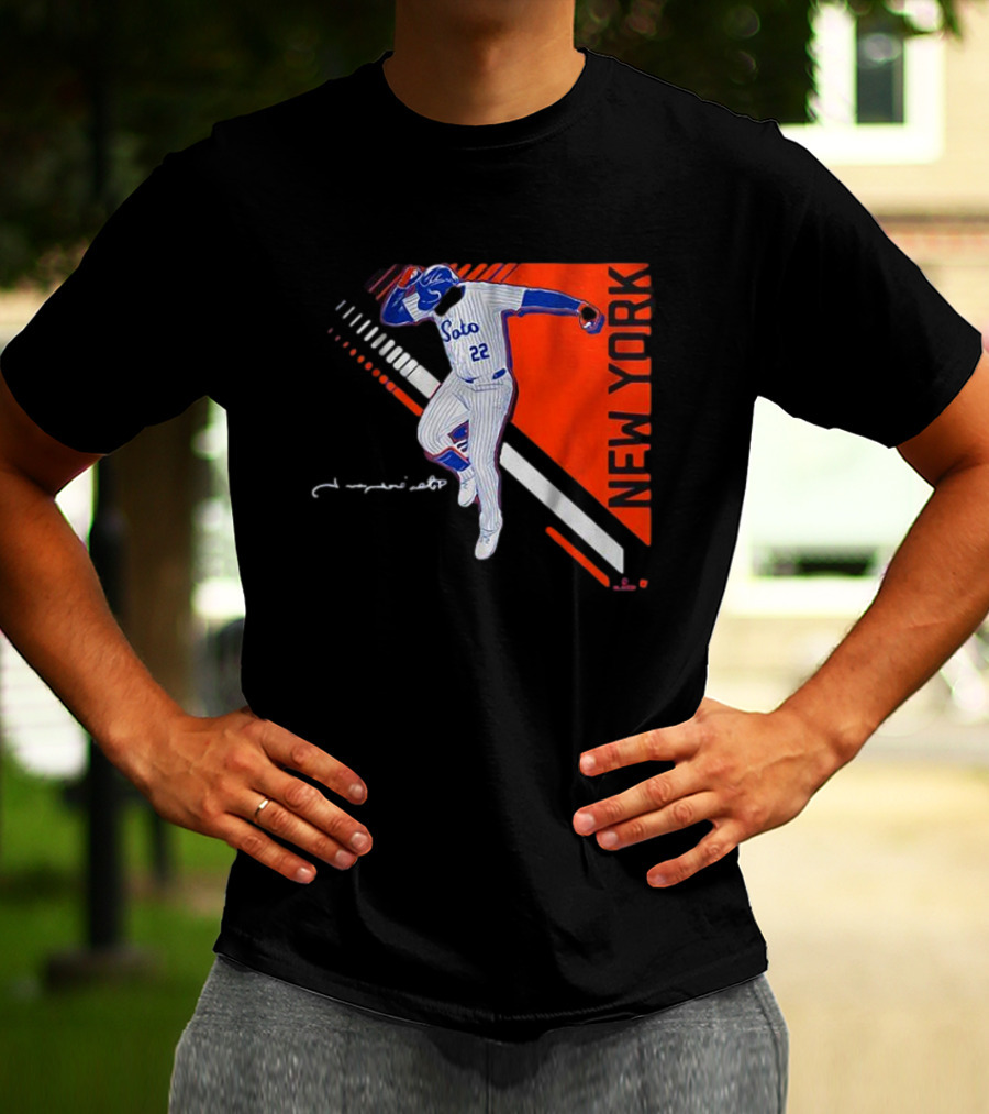 Juan Soto New York Pose 2.0 Pinstripes 22 T-Shirt